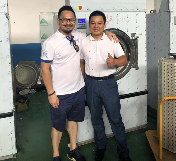 印尼客户参观力净洗涤设备厂家